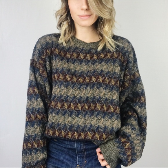 Vintage Sweaters - Vintage Grandpa Oversized Chunky Sweater